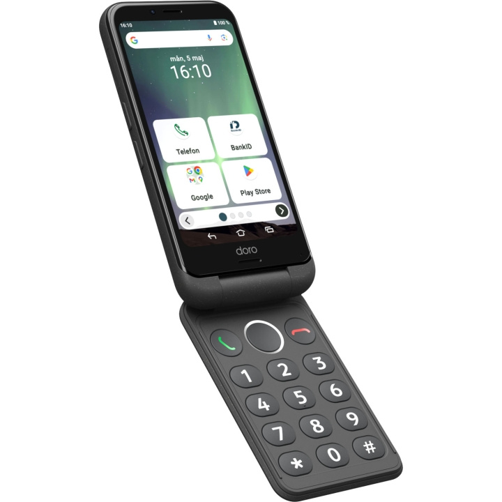 Doro Smartphone 4G Aurora A21 Grafit-grå ryhmässä ÄLYPUHELIMET JA TABLETIT / Kännykät & smartphones @ TP E-commerce Nordic AB (D23285)