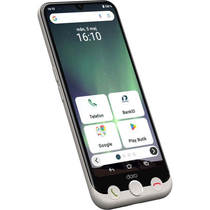 Doro Smartphone 4G Aurora A31 Ben-Vit ryhmässä ÄLYPUHELIMET JA TABLETIT / Kännykät & smartphones @ TP E-commerce Nordic AB (D23286)