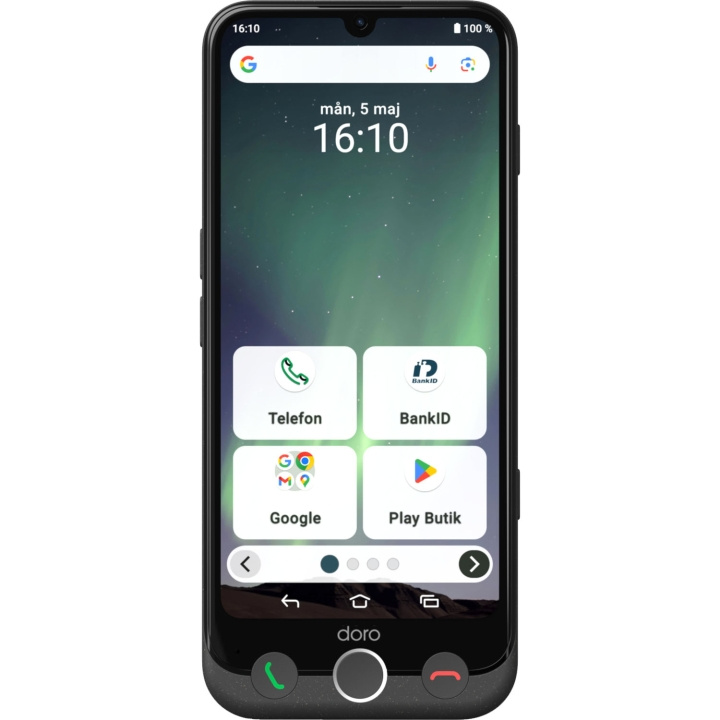 Doro Smartphone 4G Aurora A31 Grafit-grå ryhmässä ÄLYPUHELIMET JA TABLETIT / Kännykät & smartphones @ TP E-commerce Nordic AB (D23287)