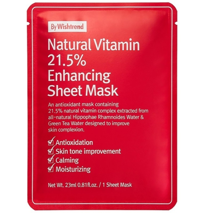 By Wishtrend Natural Vitamin 21.5% Enhancing Sheet Mask ryhmässä KAUNEUS JA TERVEYS / Ihonhoito / Kasvot / Naamiot @ TP E-commerce Nordic AB (D23322)