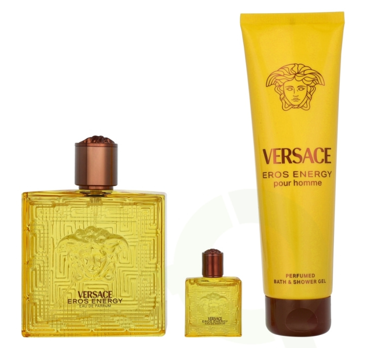 Versace Eros Energy Giftset 250 ml Edp Spray 100ml/Bath & Shower Gel 150ml/Mini ryhmässä KAUNEUS JA TERVEYS / Tuoksut & Parfyymit / Parfyymit @ TP E-commerce Nordic AB (D23435)