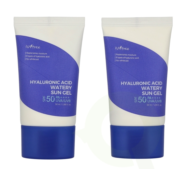 Isntree Hyaluronic Acid Watery Sun Gel SPF50 Duo 100 ml 2x50ml ryhmässä KAUNEUS JA TERVEYS / Ihonhoito / Rusketus / Aurinkosuoja @ TP E-commerce Nordic AB (D23465)