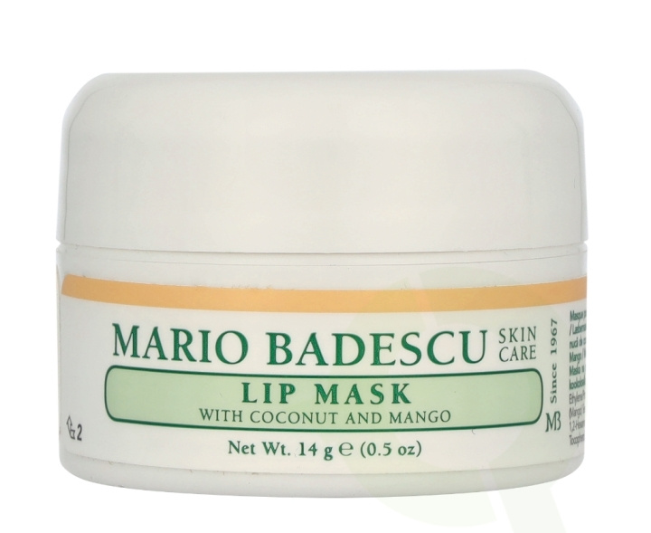 Mario Badescu Coconut & Mango Lip Mask 14 g ryhmässä KAUNEUS JA TERVEYS / Ihonhoito / Kasvot / Päivävoide @ TP E-commerce Nordic AB (D23513)