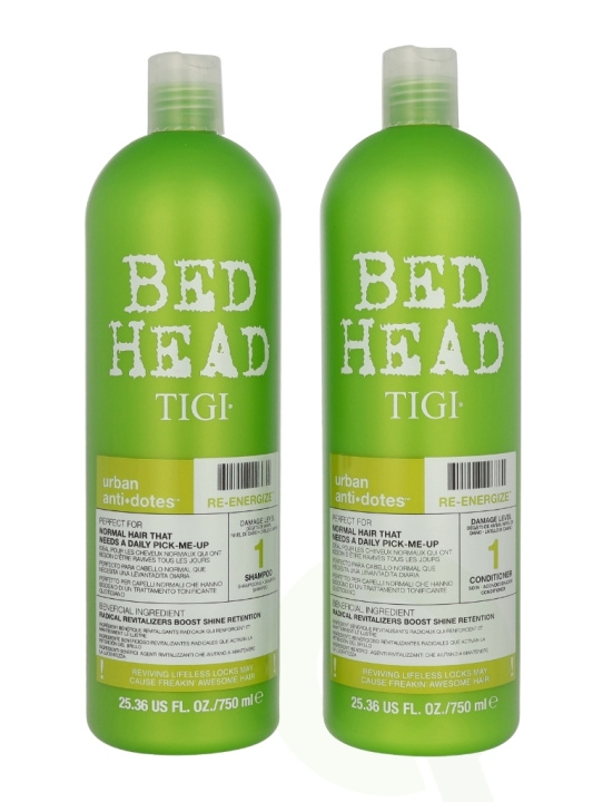 TIGI BH Re-Energize Tween Set 1500 ml Shampoo 750ml/Conditioner 750ml - Rehab For Normal Hair ryhmässä KAUNEUS JA TERVEYS / Hiukset &Stailaus / Hiustenhoito / Shampoo @ TP E-commerce Nordic AB (D23633)