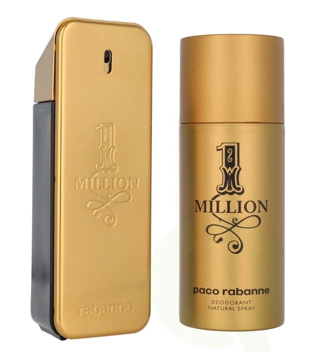 Paco Rabanne 1 Million Giftset 250 ml Edt Spray 100ml/Deodorant Spray 150ml ryhmässä KAUNEUS JA TERVEYS / Tuoksut & Parfyymit / Parfyymit / Miesten Tuoksut @ TP E-commerce Nordic AB (D23639)