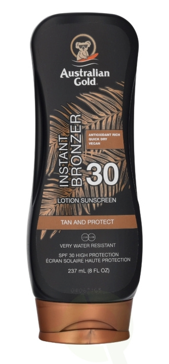 Australian Gold Instant Bronzer Lotion Sunscreen SPF30 237 ml ryhmässä KAUNEUS JA TERVEYS / Ihonhoito / Rusketus / Aurinkosuoja @ TP E-commerce Nordic AB (D23650)
