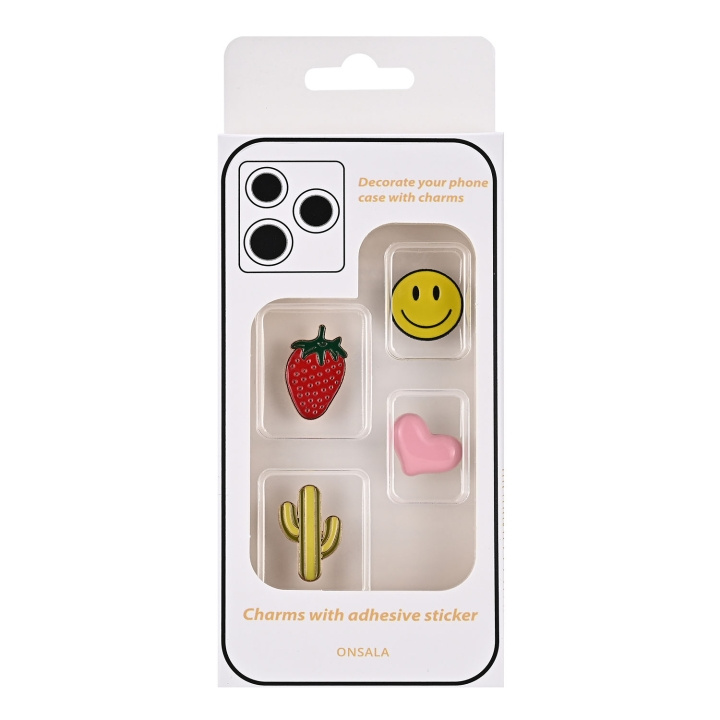 Onsala Charms Pimp Your Phone Metall och Plast 4-Pack ryhmässä URHEILU, VAPAA-AIKA JA HARRASTUS / Hauskat tavarat / Hauskat tavarat @ TP E-commerce Nordic AB (D23715)