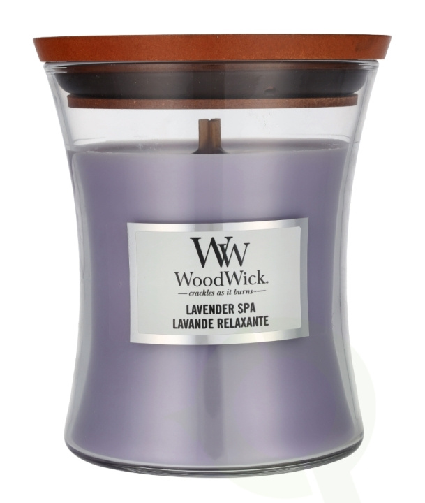 WoodWick Lavender Spa Medium Hourglass Candle 0 ryhmässä KAUNEUS JA TERVEYS / Tuoksut & Parfyymit / Muut tuoksut / Tuoksukynttilät @ TP E-commerce Nordic AB (D24069)