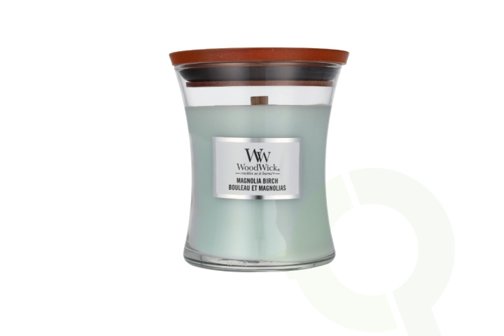 WoodWick Magnolia Birch Medium Hourglass Candle 0 ryhmässä KAUNEUS JA TERVEYS / Tuoksut & Parfyymit / Muut tuoksut / Tuoksukynttilät @ TP E-commerce Nordic AB (D24071)