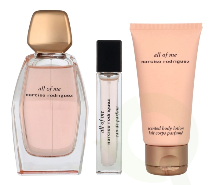 Narciso Rodriguez All Of Me Giftset 150 ml Edp Spray 90ml/Body Lotion 50ml/Edp Spray 10 ml ryhmässä KAUNEUS JA TERVEYS / Tuoksut & Parfyymit / Parfyymit / Naisten Tuoksut @ TP E-commerce Nordic AB (D24091)