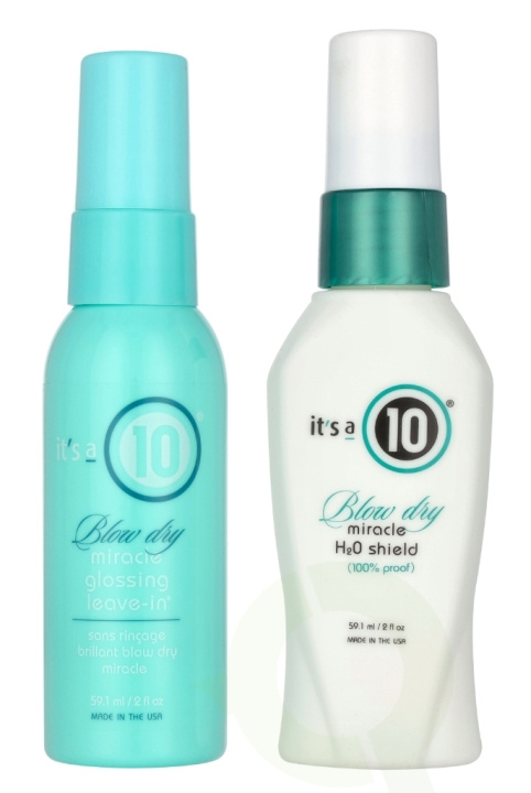 It\'s a 10 Blow Dry Gloss & Shield Duo Set 118.2 ml Leave-in 59,1ml/H2O Shield 59,1ml ryhmässä KAUNEUS JA TERVEYS / Hiukset &Stailaus / Hiustenhoito / Shampoo @ TP E-commerce Nordic AB (D24153)