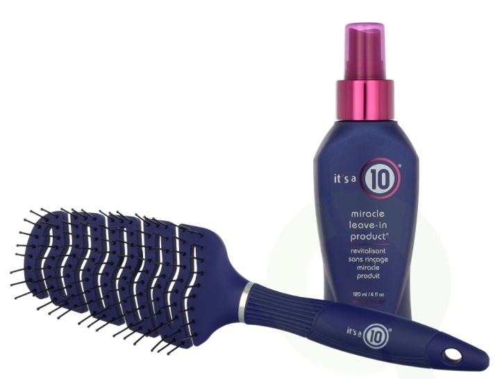 It\'s a 10 Detangling Set 120 ml Leave-in 120ml/Detangle Brush ryhmässä KAUNEUS JA TERVEYS / Hiukset &Stailaus / Hiustenhoito @ TP E-commerce Nordic AB (D24157)