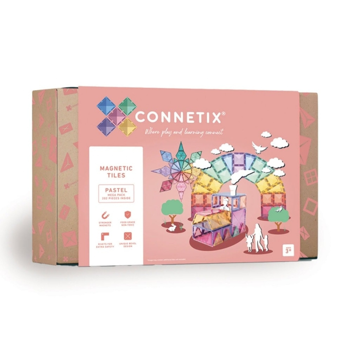 Connetix Pastel Mega Pack 202 Pieces - (CT-P-00202-ME) ryhmässä LELUT, TUOTTEET LAPSILLE JA VAUVOILLE / Leikkikalut, Askartelu &Pelit / Lelusarja @ TP E-commerce Nordic AB (D24248)