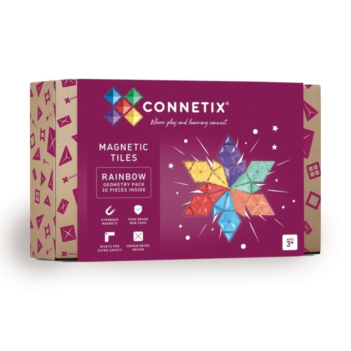 Connetix Sateenkaarigeometriapakkaus 30 palaa - (CT-R-00030-GE) ryhmässä LELUT, TUOTTEET LAPSILLE JA VAUVOILLE / Leikkikalut, Askartelu &Pelit / Lelusarja @ TP E-commerce Nordic AB (D24250)