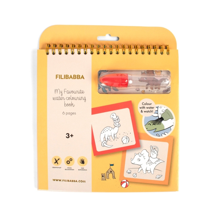 Filibabba Suosikkivärityskirjani - Dinos (FI-03583) ryhmässä LELUT, TUOTTEET LAPSILLE JA VAUVOILLE / Leikkikalut, Askartelu &Pelit / Käsityöt @ TP E-commerce Nordic AB (D24307)