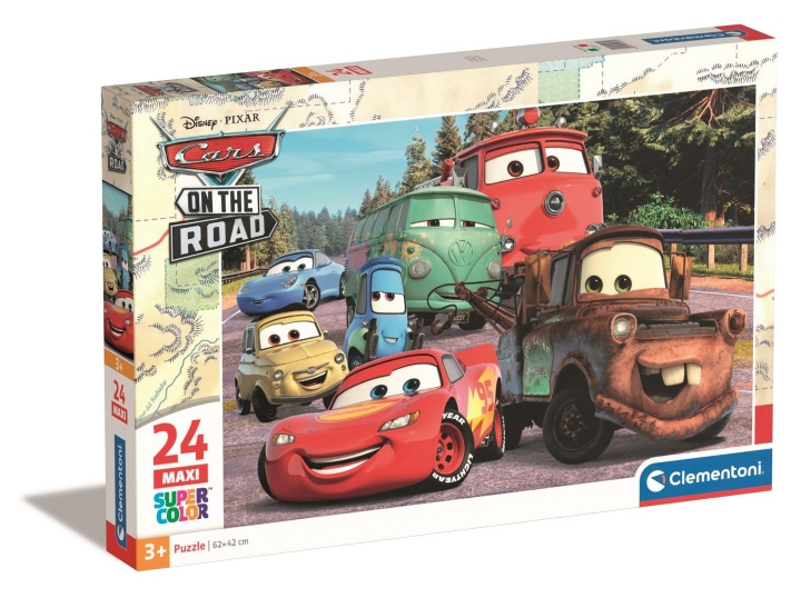Clementoni Puzzle Maxi, Disney Cars on the Road - (I-24239) ryhmässä LELUT, TUOTTEET LAPSILLE JA VAUVOILLE / Leikkikalut, Askartelu &Pelit / Lasten palapeli @ TP E-commerce Nordic AB (D24350)