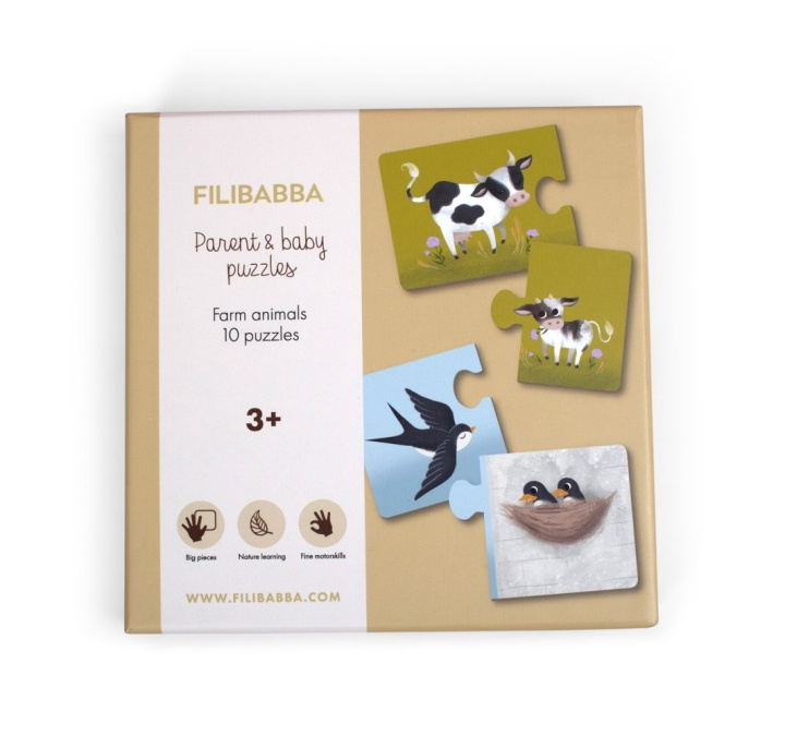 Filibabba Vanhempien ja vauvojen palapelit - Maatilan eläimet - (FI-02767) ryhmässä LELUT, TUOTTEET LAPSILLE JA VAUVOILLE / Leikkikalut, Askartelu &Pelit / Lasten palapeli @ TP E-commerce Nordic AB (D24354)