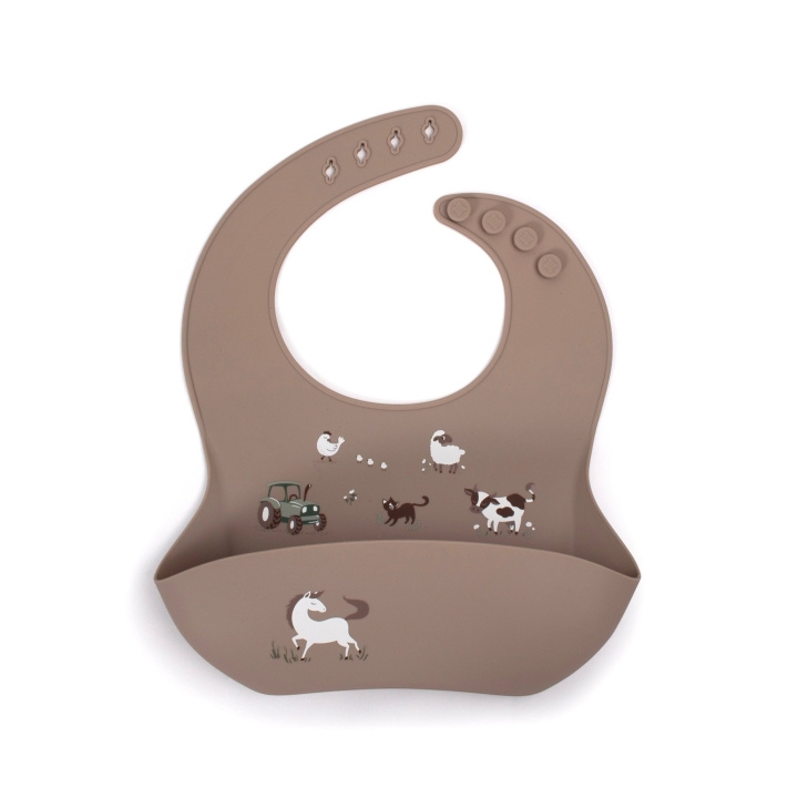 Filibabba Silikonilappu painatuksella - Magic Farm - (FI-02746) ryhmässä LELUT, TUOTTEET LAPSILLE JA VAUVOILLE / Syö ja juo / Ruokalaput @ TP E-commerce Nordic AB (D24355)