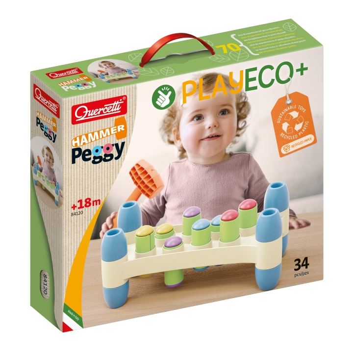Quercetti PlayEco+ vasara Peggy - (QU-84120) ryhmässä LELUT, TUOTTEET LAPSILLE JA VAUVOILLE / Lelut vauvoille (0-3v) / Toiminnalliset lelut @ TP E-commerce Nordic AB (D24359)