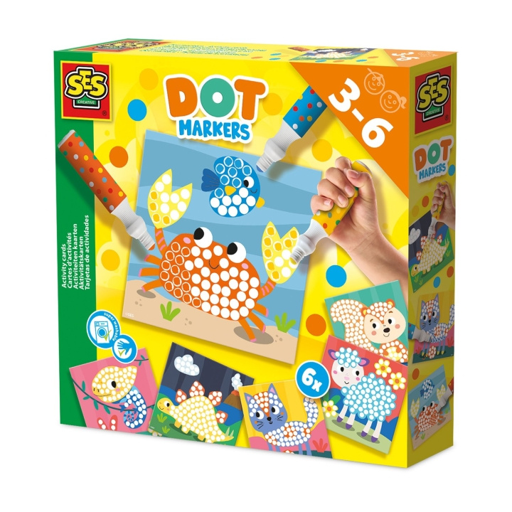 SES Creative Dot Markers - 3 Colours XXL - (S14602) ryhmässä LELUT, TUOTTEET LAPSILLE JA VAUVOILLE / Leikkikalut, Askartelu &Pelit / Käsityöt @ TP E-commerce Nordic AB (D24393)