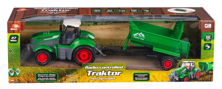 Bull R/C traktori perävaunulla (41616) ryhmässä LELUT, TUOTTEET LAPSILLE JA VAUVOILLE / Radio-ohjattava / Muut @ TP E-commerce Nordic AB (D24505)