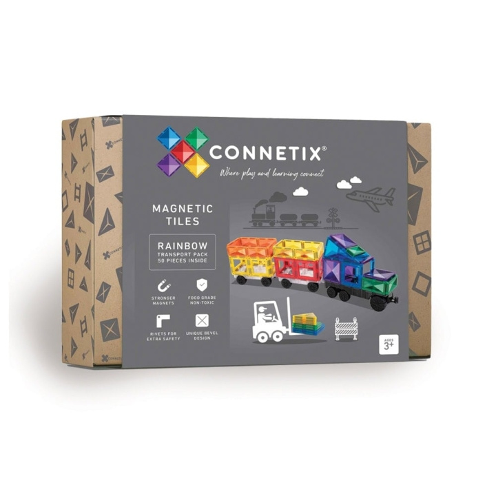 Connetix Transport Pack - Rainbow - 50 Pieces (CT-R-00050-TR) ryhmässä LELUT, TUOTTEET LAPSILLE JA VAUVOILLE / Leikkikalut, Askartelu &Pelit / Lelusarja @ TP E-commerce Nordic AB (D24531)