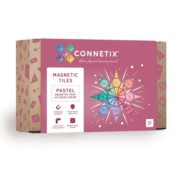 Connetix Pastelligeometriapakkaus - 40 palaa (CT-P-00040-GE) ryhmässä LELUT, TUOTTEET LAPSILLE JA VAUVOILLE / Leikkikalut, Askartelu &Pelit / Lelusarja @ TP E-commerce Nordic AB (D24582)