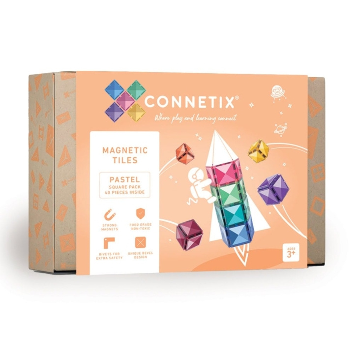 Connetix Pastelliruutupakkaus 40 kpl (CT-P-00040-SQ) ryhmässä LELUT, TUOTTEET LAPSILLE JA VAUVOILLE / Leikkikalut, Askartelu &Pelit / Lelusarja @ TP E-commerce Nordic AB (D24585)
