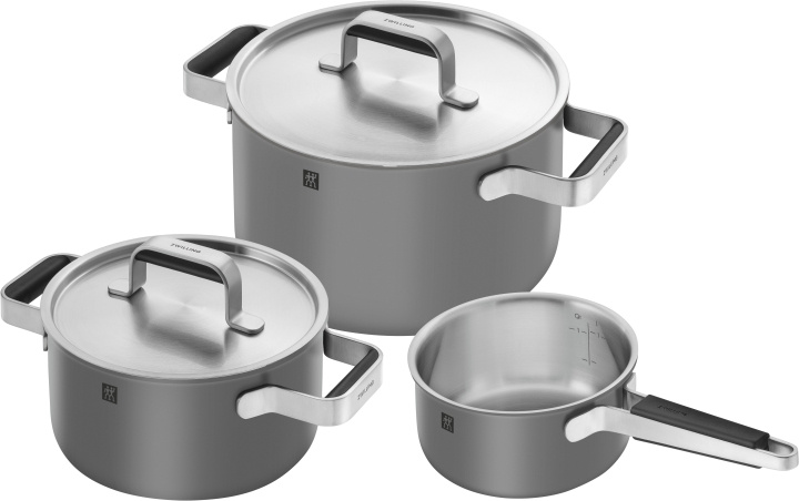 Zwilling Pure Kattila- ja pannusarja - Harmaa - 3-pcs ryhmässä KOTI, TALOUS JA PUUTARHA / Keittiövälineet / Paistinpannut @ TP E-commerce Nordic AB (D24613)