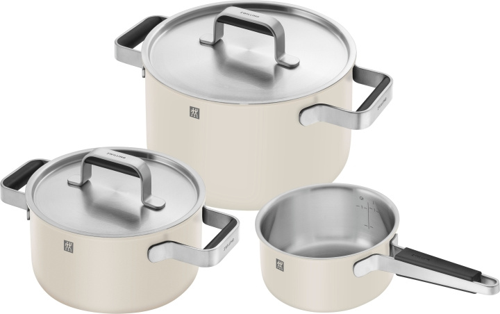 Zwilling Pure Kattila- ja pannusetti - Elfenben-White- 3-osainen, ruostumatonta terästä 18/10 ryhmässä KOTI, TALOUS JA PUUTARHA / Keittiövälineet / Paistinpannut @ TP E-commerce Nordic AB (D24628)