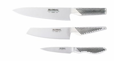 GLOBAL Veitsisarja - 3-osainen G-2, GS-5, GS-38 ryhmässä KOTI, TALOUS JA PUUTARHA / Keittiövälineet / Keittiöveitset ja veitsenteroittimet @ TP E-commerce Nordic AB (D24634)