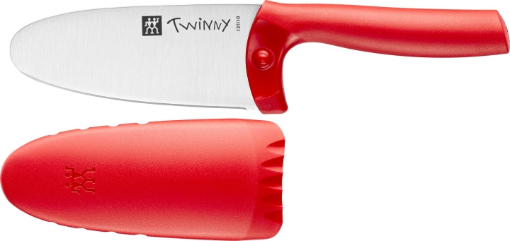 Zwilling Twinny Lasten kokkiveitsi - punainen - 10 cm ryhmässä KOTI, TALOUS JA PUUTARHA / Keittiövälineet / Keittiöveitset ja veitsenteroittimet @ TP E-commerce Nordic AB (D24644)