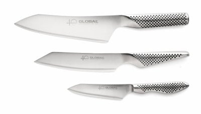 GLOBAL 40th Anniversary Kit - G-4, GS-110, GS-58 ryhmässä KOTI, TALOUS JA PUUTARHA / Keittiövälineet / Keittiöveitset ja veitsenteroittimet @ TP E-commerce Nordic AB (D24676)