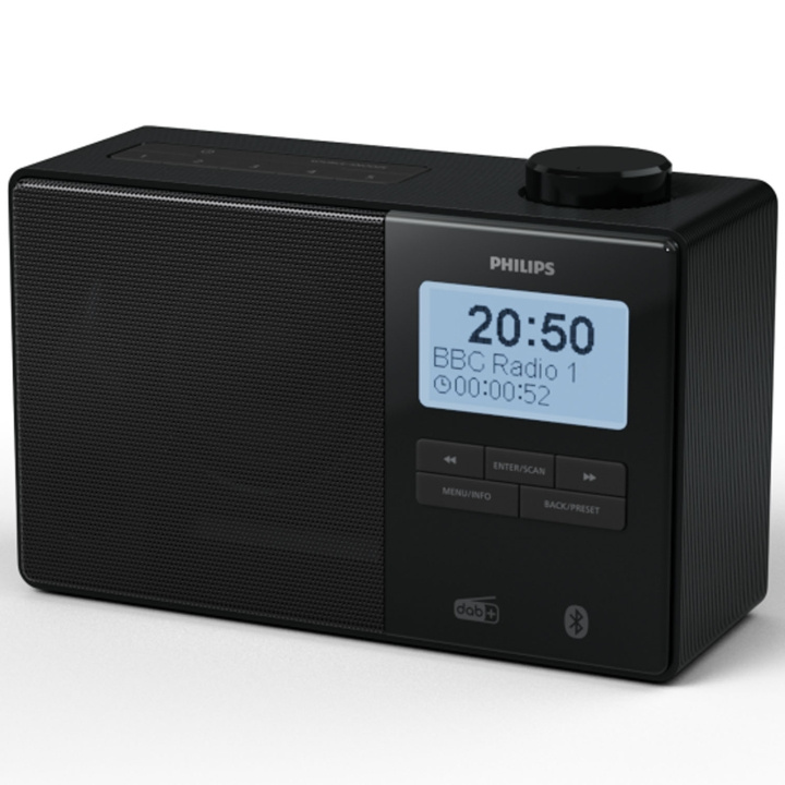 Philips Radio DAB+/FM Bluetooth TAR5600/10 Svart ryhmässä KODINELEKTRONIIKKA / Ääni & Kuva / Kotiteatteri, HiFi ja kannettavat / Radio & Herätyskellot / Radio @ TP E-commerce Nordic AB (D24743)