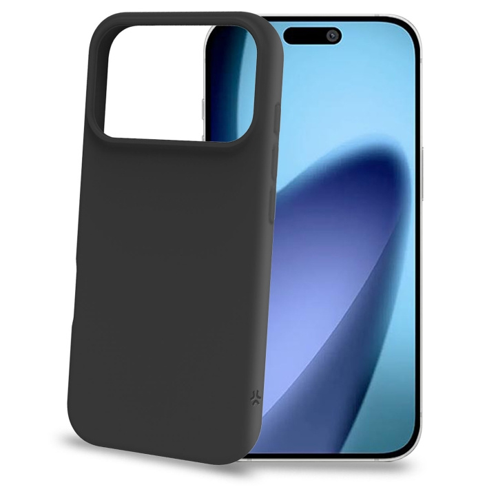 Celly Cromo Soft rubber case iPhone 17 Pro Svart ryhmässä ÄLYPUHELIMET JA TABLETIT / Puhelimen suojakotelo / Apple / iPhone 17 @ TP E-commerce Nordic AB (D24763)