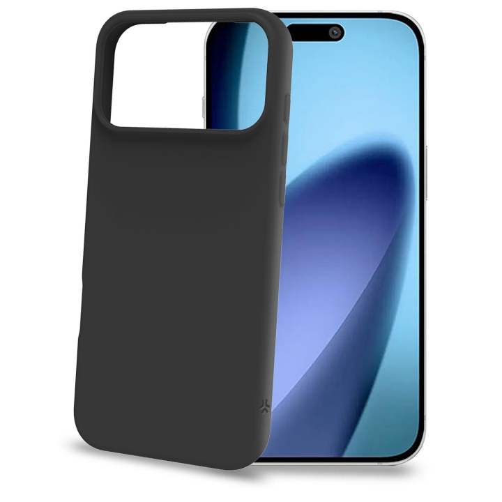Celly Cromo Soft rubber case iPhone 17 Pro Max Svart ryhmässä ÄLYPUHELIMET JA TABLETIT / Puhelimen suojakotelo / Apple / iPhone 17 @ TP E-commerce Nordic AB (D24764)