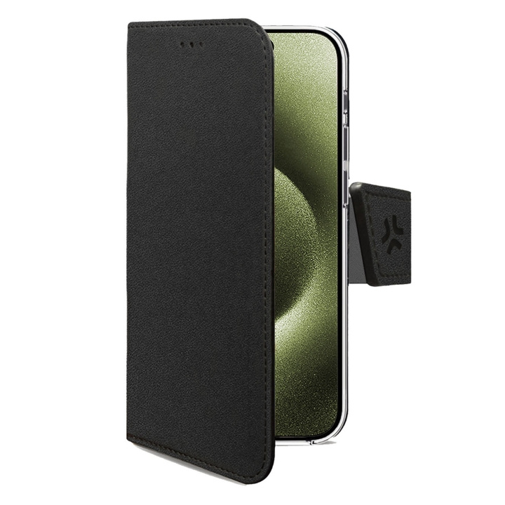 Celly Wally Wallet Case iPhone 17 Svart ryhmässä ÄLYPUHELIMET JA TABLETIT / Puhelimen suojakotelo / Apple / iPhone 17 @ TP E-commerce Nordic AB (D24777)
