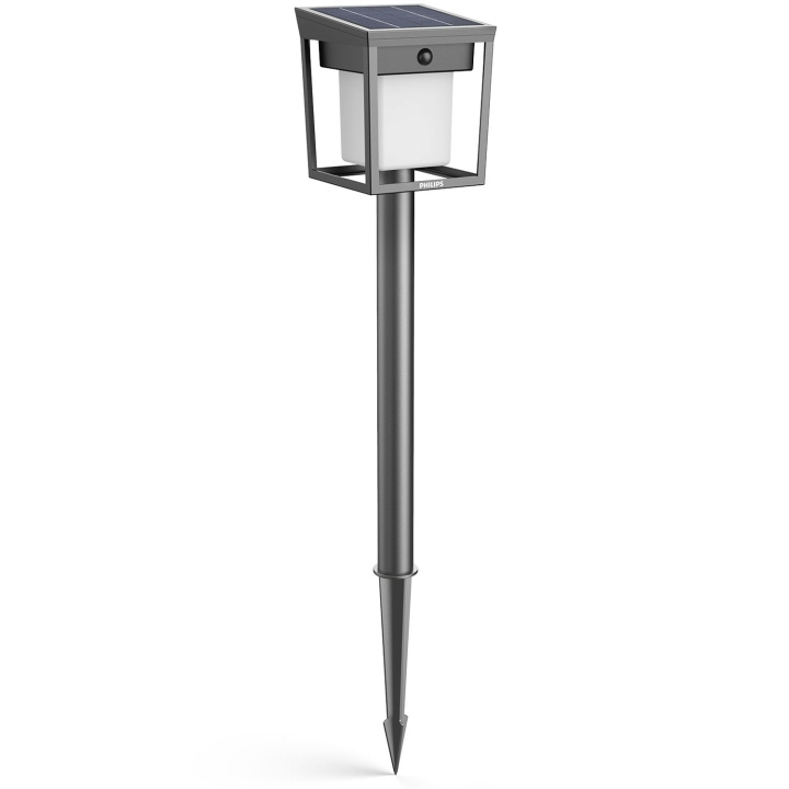 Philips Blaise Piedestal Solcell LED 250/20lm Svart ryhmässä KOTI, TALOUS JA PUUTARHA / Sähkö & Valaistus / Ulkovalaistus @ TP E-commerce Nordic AB (D24804)