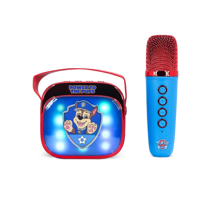 Paw Patrol Karaoke Kaiutin Mikrofonilla Paw Patrol Popsing LED ryhmässä KODINELEKTRONIIKKA / Ääni & Kuva / Kädessä pidettävät mikrofonit @ TP E-commerce Nordic AB (D24851)