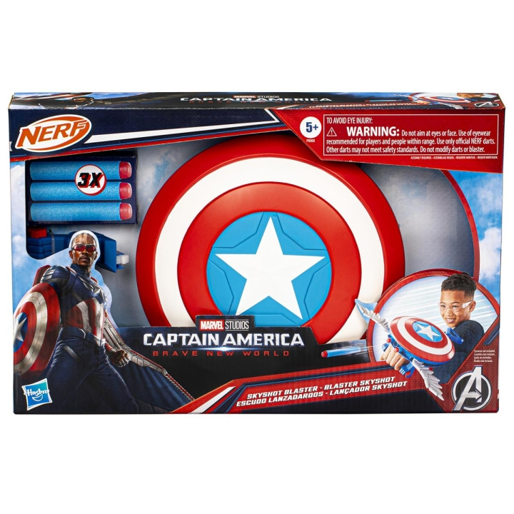 Marvel Avengers Captain America NWO Skyshot Blaster ryhmässä LELUT, TUOTTEET LAPSILLE JA VAUVOILLE / Leikkikalut, Askartelu &Pelit / Toimintapeli @ TP E-commerce Nordic AB (D24871)