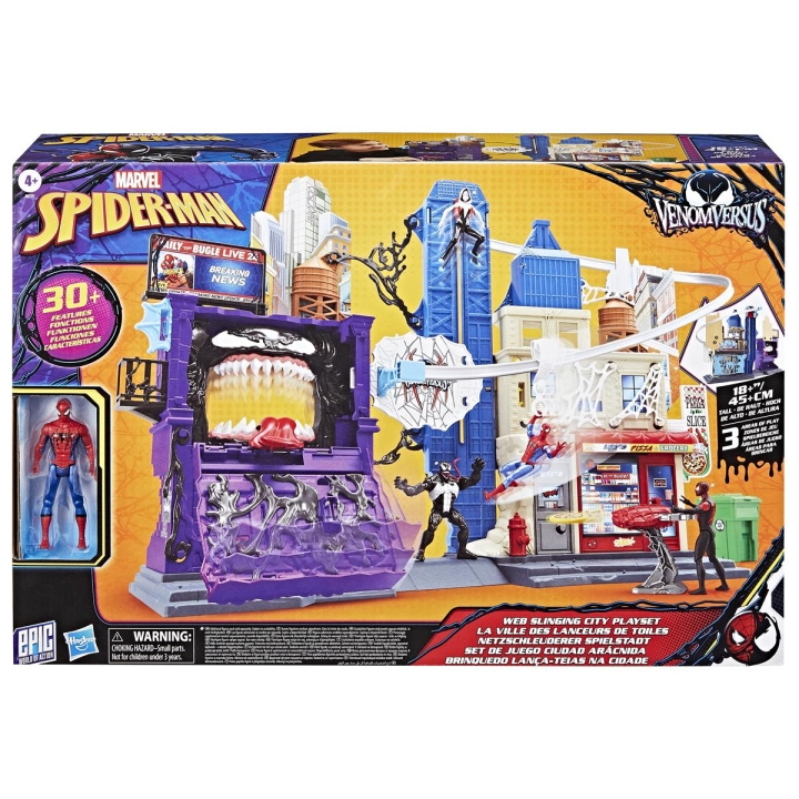 Marvel Spider-Man 4 Inch Venomversus Web City Playset ryhmässä LELUT, TUOTTEET LAPSILLE JA VAUVOILLE / Leikkikalut, Askartelu &Pelit / Figuurit, miniatyyrit ja tarvikkeet @ TP E-commerce Nordic AB (D24884)