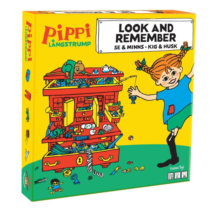 ASTRID LINDGREN Peli Look And Remember ryhmässä LELUT, TUOTTEET LAPSILLE JA VAUVOILLE / Peli / Lautapelit @ TP E-commerce Nordic AB (D24892)