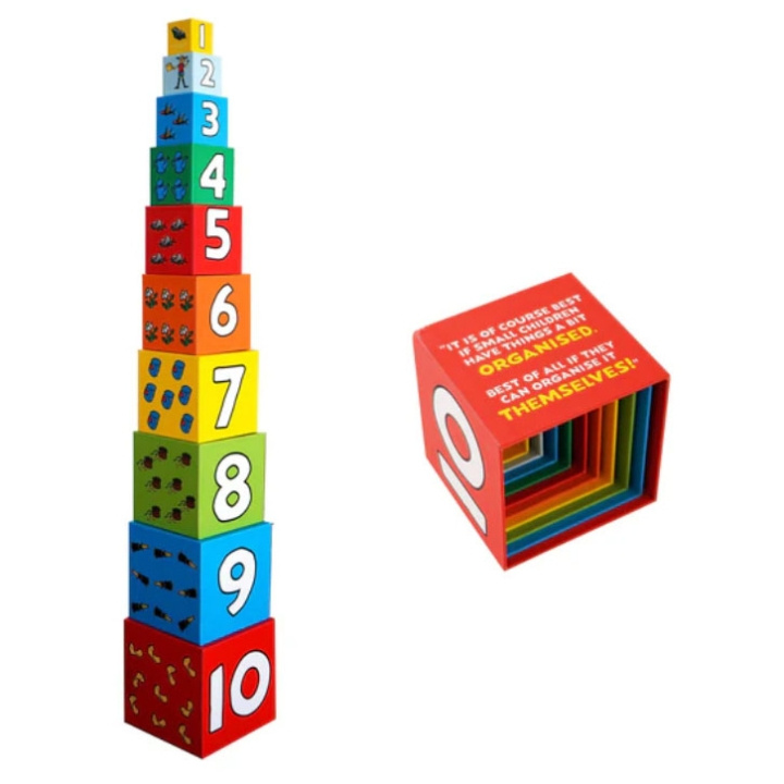 ASTRID LINDGREN Stacking Cubes ryhmässä LELUT, TUOTTEET LAPSILLE JA VAUVOILLE / Leikkikalut, Askartelu &Pelit / Rakennuslelut / Rakennuspalikat @ TP E-commerce Nordic AB (D24895)