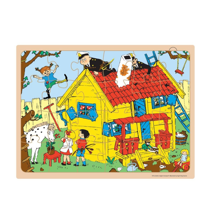 ASTRID LINDGREN Palapeli 24 Pcs Wooden Framed Puzzle ryhmässä LELUT, TUOTTEET LAPSILLE JA VAUVOILLE / Leikkikalut, Askartelu &Pelit / Lasten palapeli @ TP E-commerce Nordic AB (D24899)