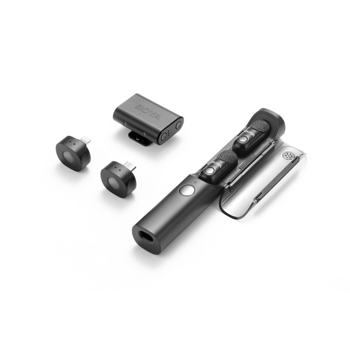 BOYA Mikrofoni Muuntautuva Magic 02 - USB-C, 3.5mm, Lightning ryhmässä KODINELEKTRONIIKKA / Ääni & Kuva / Kädessä pidettävät mikrofonit @ TP E-commerce Nordic AB (D24938)