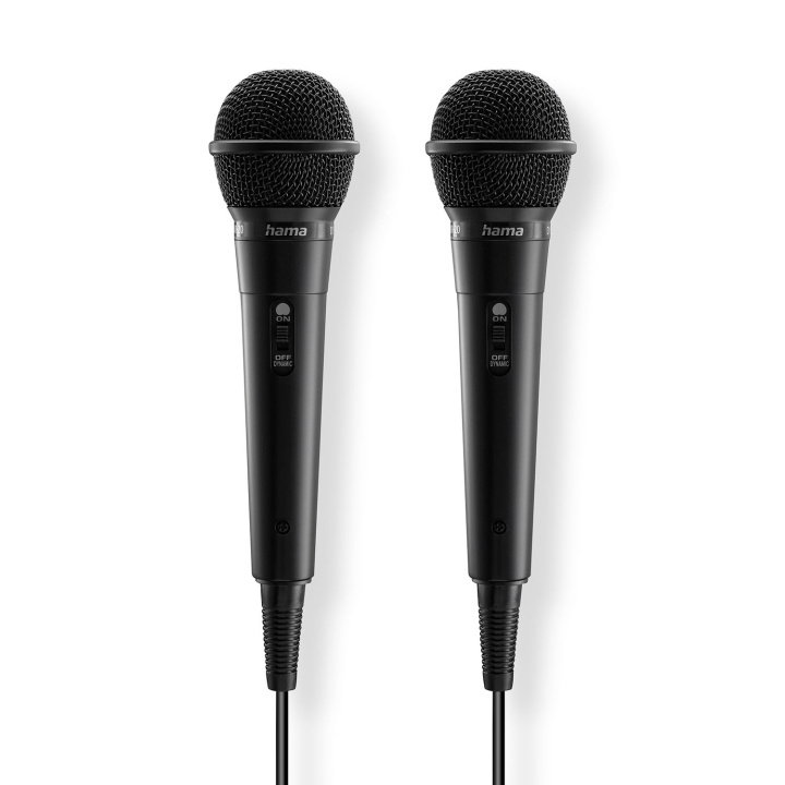 Hama Mikrofoni Karaoke Dynaaminen Mono 2-Pakkaus Musta ryhmässä KODINELEKTRONIIKKA / Ääni & Kuva / Kädessä pidettävät mikrofonit @ TP E-commerce Nordic AB (D24942)