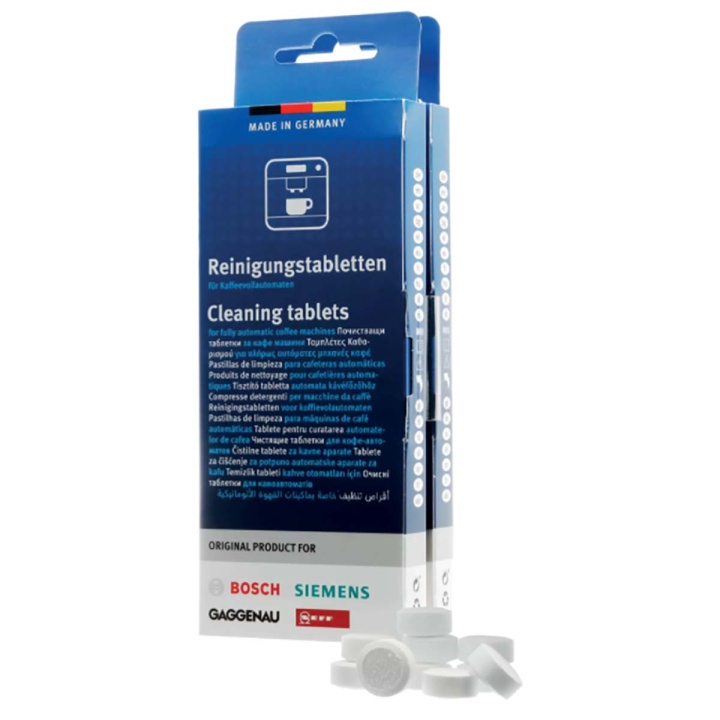 Bosch Puhdistustabletit kahvinkeittimille - 2x10 kpl ryhmässä KOTI, TALOUS JA PUUTARHA / Kodinkoneet / Kahvikoneet ja tarvikkeet @ TP E-commerce Nordic AB (D25016)