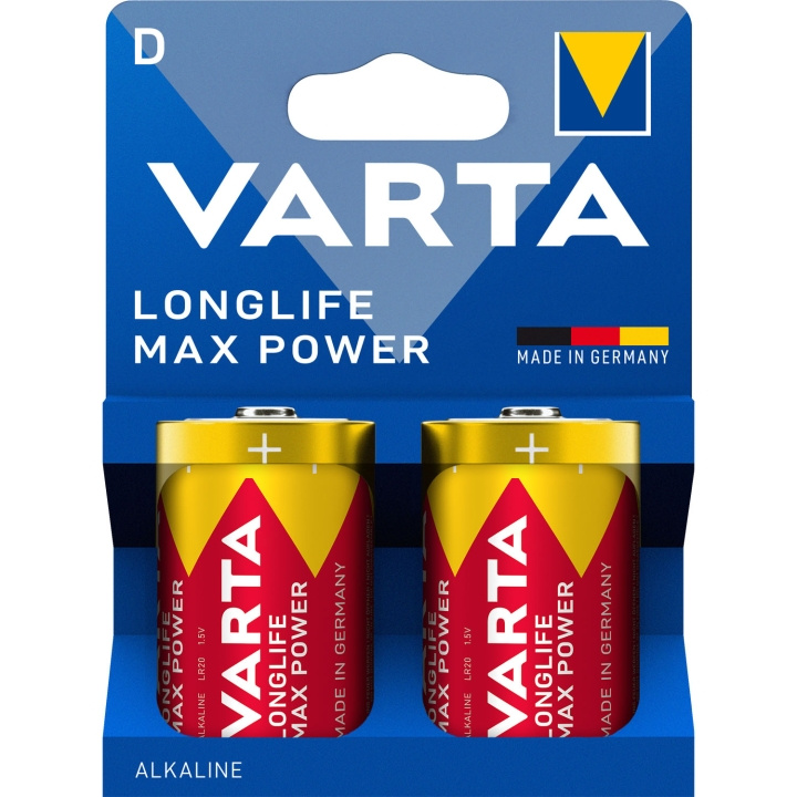 Varta Longlife Max Power D / LR20 Batteri 2-pack ryhmässä KODINELEKTRONIIKKA / Paristot & Laturit / Akut / Muut @ TP E-commerce Nordic AB (D25026)