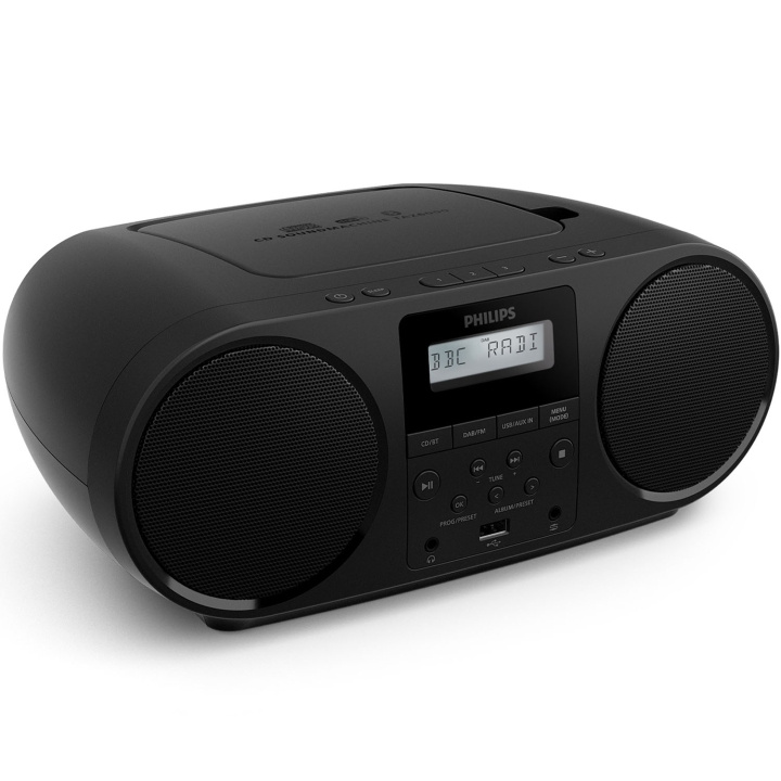 Philips Boombox CD/DAB+/FM-radio/Bluetooth TAZ6000/10 Svart ryhmässä KODINELEKTRONIIKKA / Ääni & Kuva / Kotiteatteri, HiFi ja kannettavat / Radio & Herätyskellot / Radio @ TP E-commerce Nordic AB (D25029)
