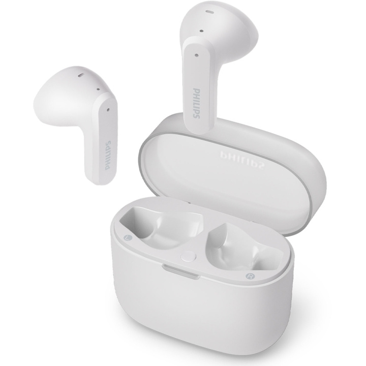 Philips Hörlurar In-Ear TWS Dynamisk bas Vit ryhmässä KODINELEKTRONIIKKA / Ääni & Kuva / Kuulokkeet & Tarvikkeet / Kuulokkeet @ TP E-commerce Nordic AB (D25031)
